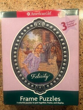 American Girl Felicity Frame Puzzles - Pink & Green Packaging